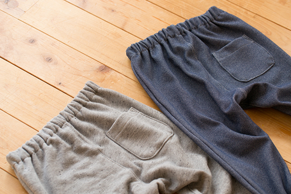 【プレゼントパターン】キッズ・細みでほんのすこしサルエルなパンツ