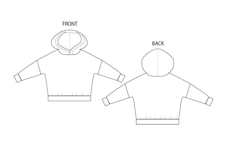 【プレゼントパターン】ドロップショルダーパーカー
