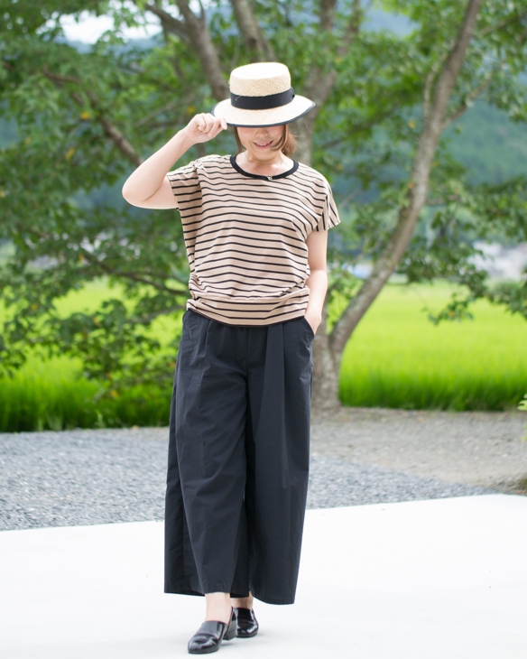 【プレゼントパターン】薄手ニットがおすすめ!リブゆるTシャツ