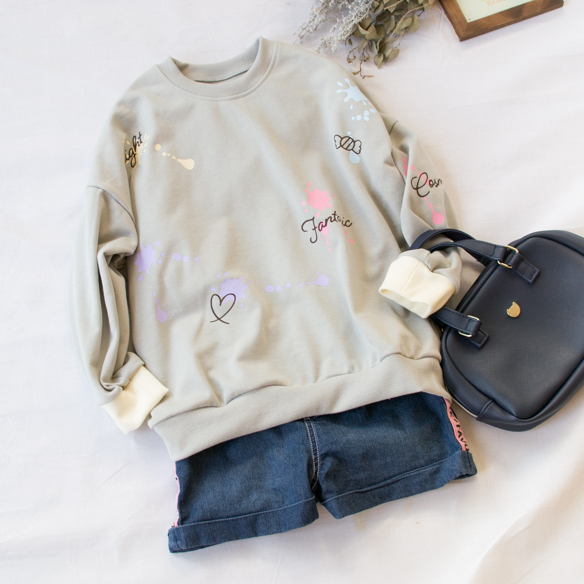 【プレゼントパターン】キッズ・ドロップショルダープルオーバー