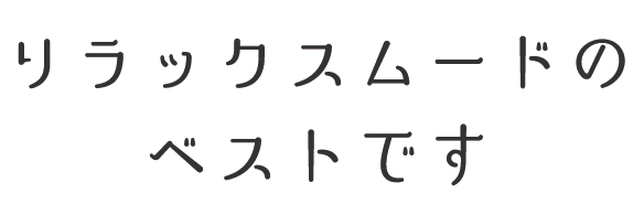 【プレゼントパターン】くつろぎスリットベスト