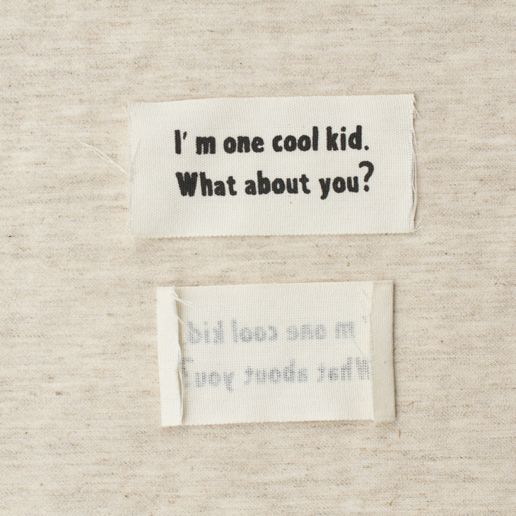 【オリジナルタグ】「I’m one cool kid.」3 枚入り（テープ幅：40ミリ）